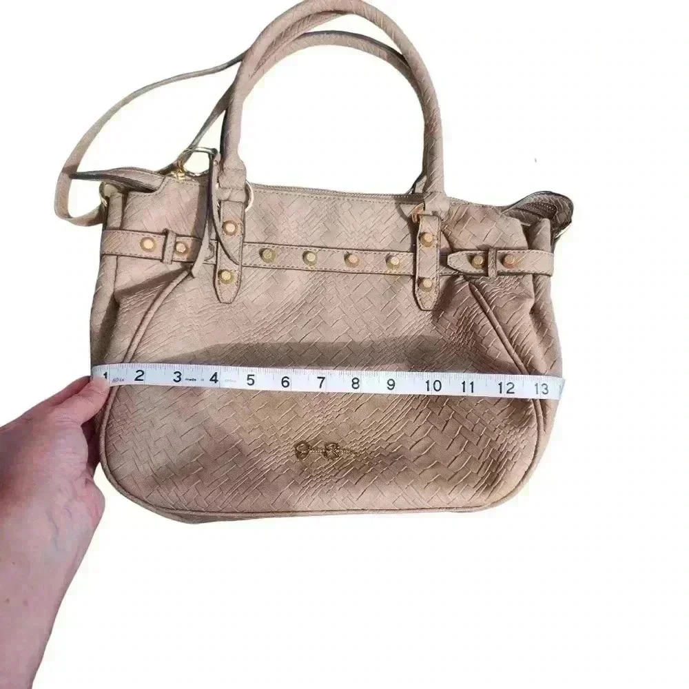 Jessica Simpson Shoulder Tote Style Purse Handbag Brown *See Description